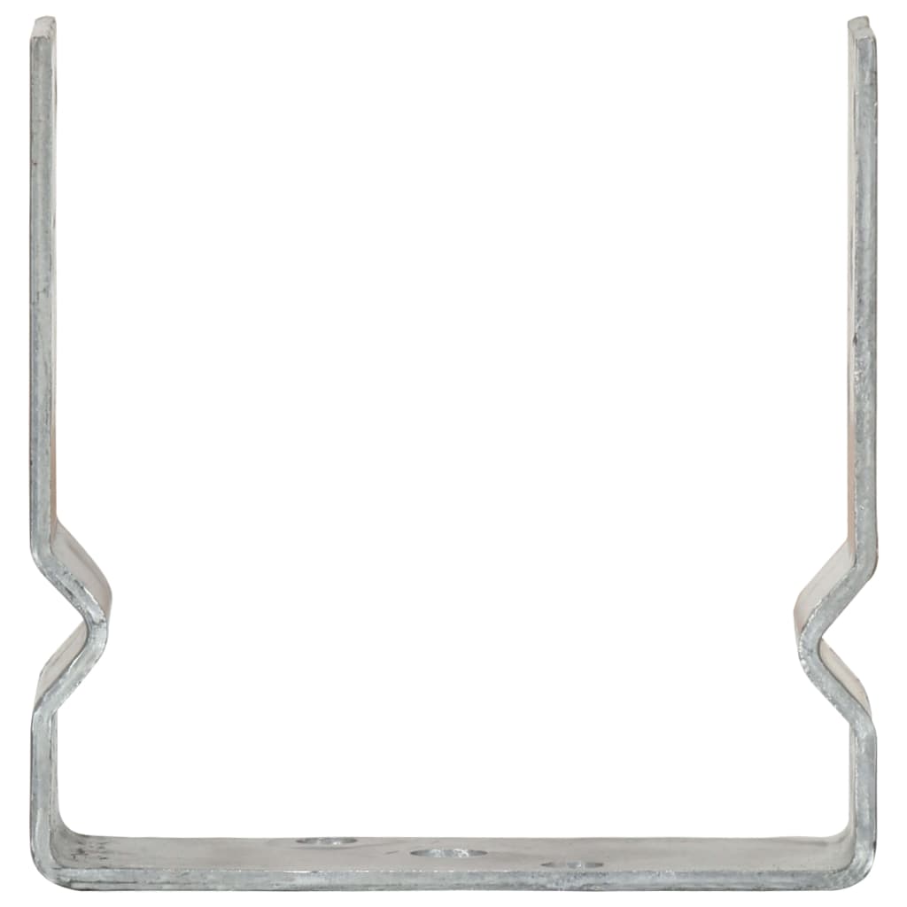 vidaXL Piquets de clôture 6 pcs Argenté 14x6x15 cm Acier galvanisé