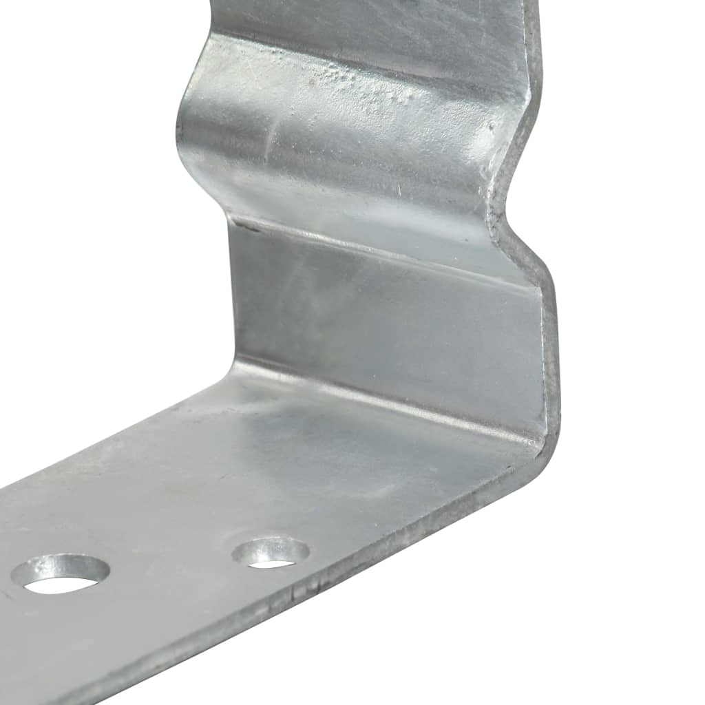 vidaXL Piquets de clôture 6 pcs Argenté 14x6x15 cm Acier galvanisé