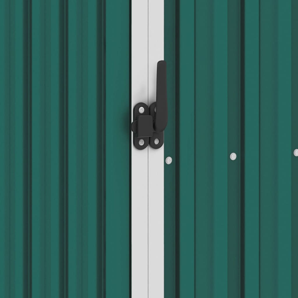 vidaXL Abri à bois de jardin Vert 245x98x159 cm Acier galvanisé