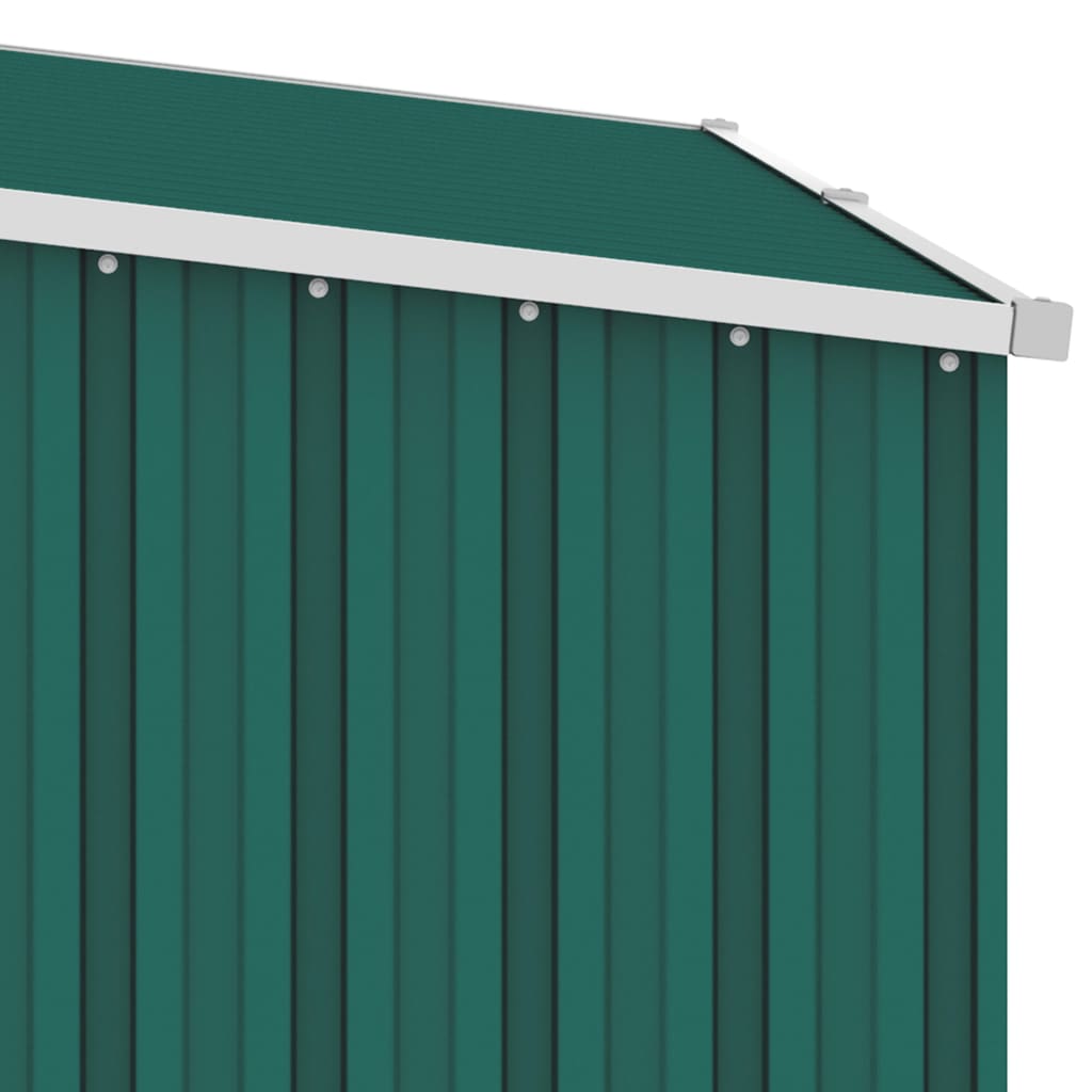 vidaXL Abri à bois de jardin Vert 245x98x159 cm Acier galvanisé