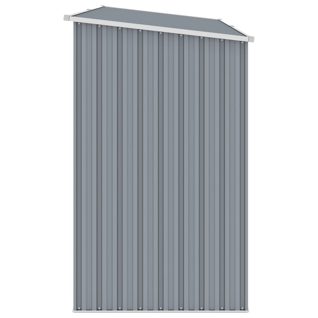 vidaXL Abri à bois de jardin Gris 245x98x159 cm Acier galvanisé