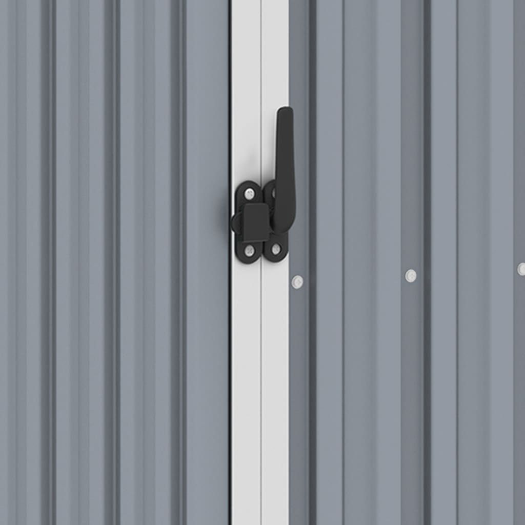 vidaXL Abri à bois de jardin Gris 245x98x159 cm Acier galvanisé