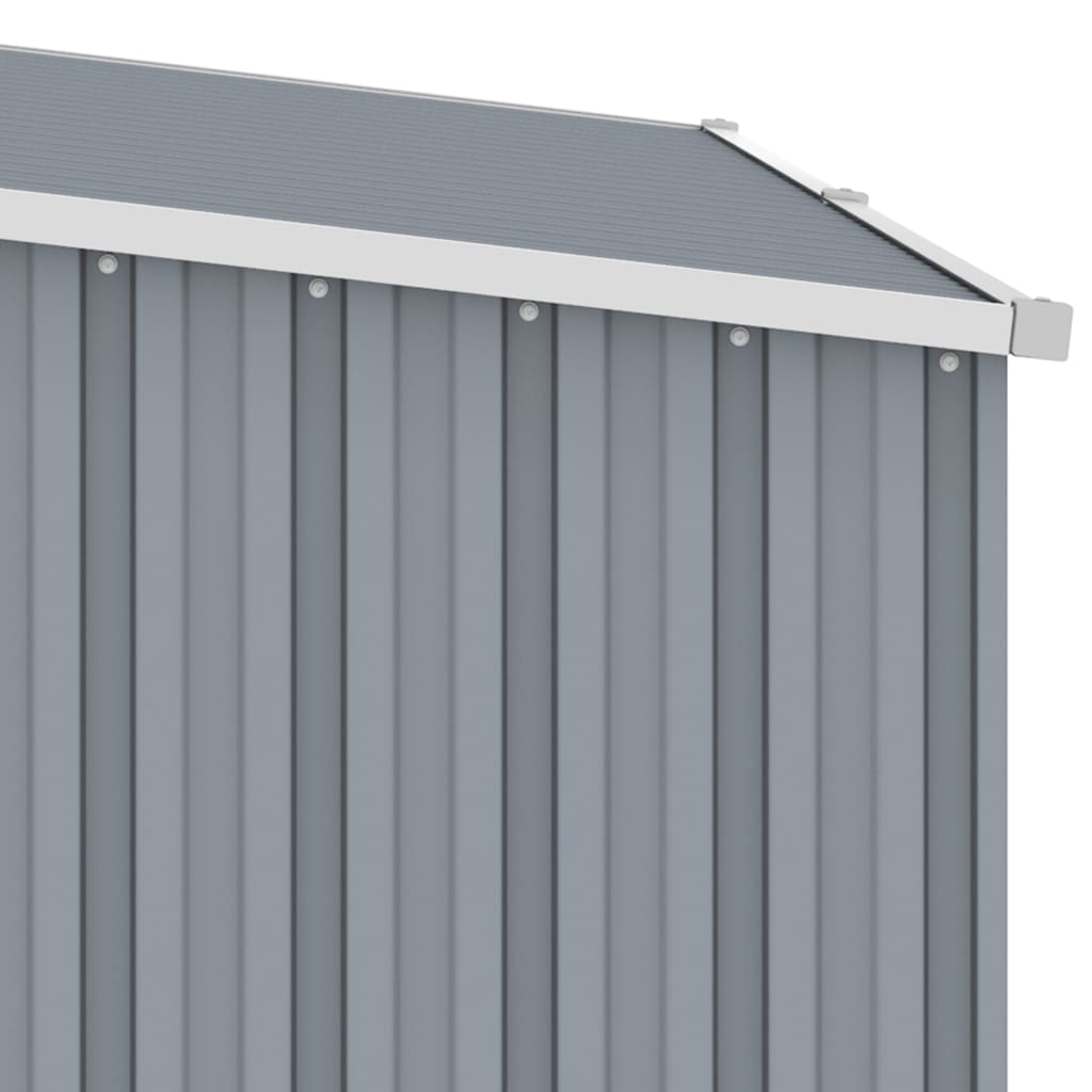 vidaXL Abri à bois de jardin Gris 245x98x159 cm Acier galvanisé