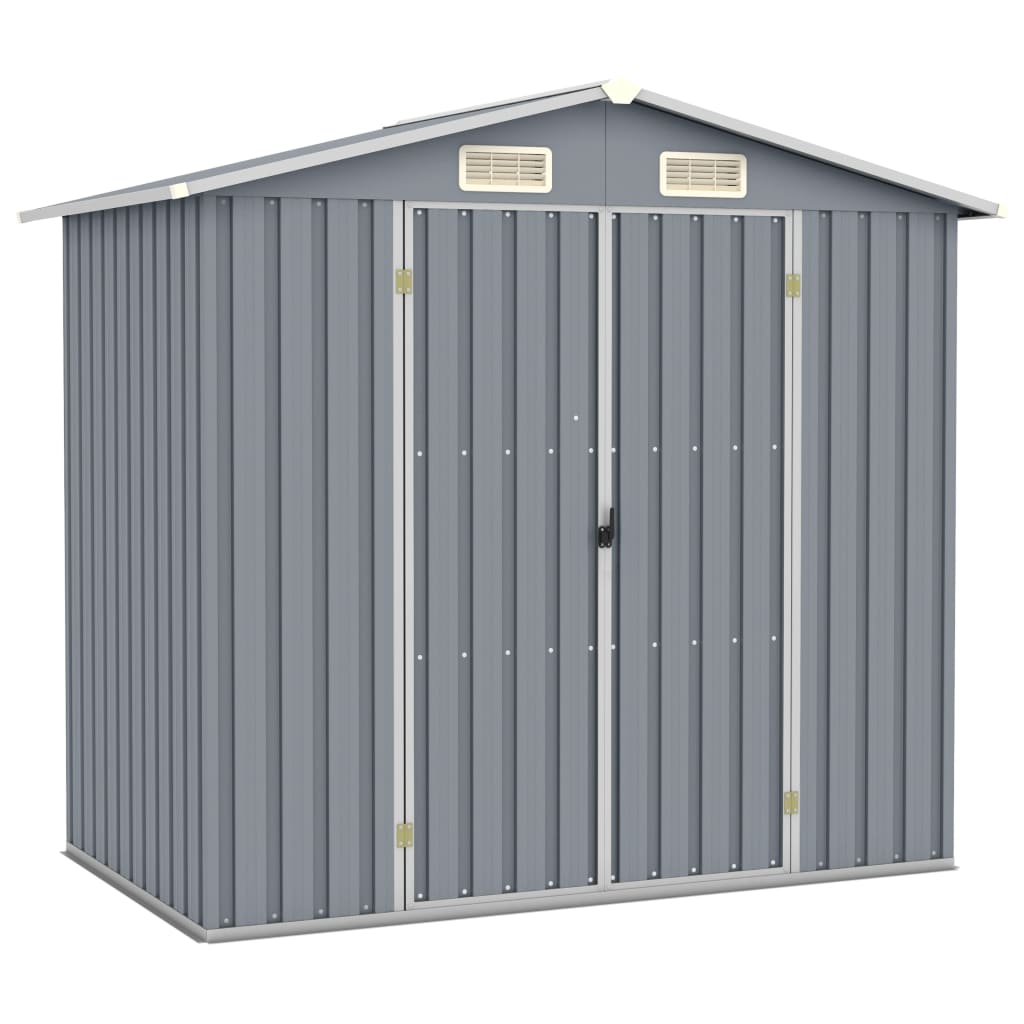 vidaXL Abri de jardin Gris 205x129x183 cm Acier galvanisé