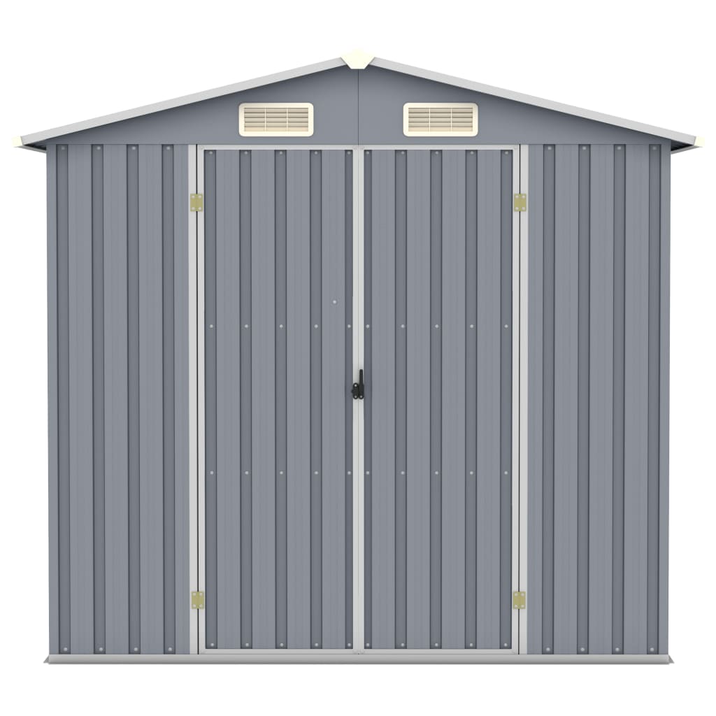 vidaXL Abri de jardin Gris 205x129x183 cm Acier galvanisé