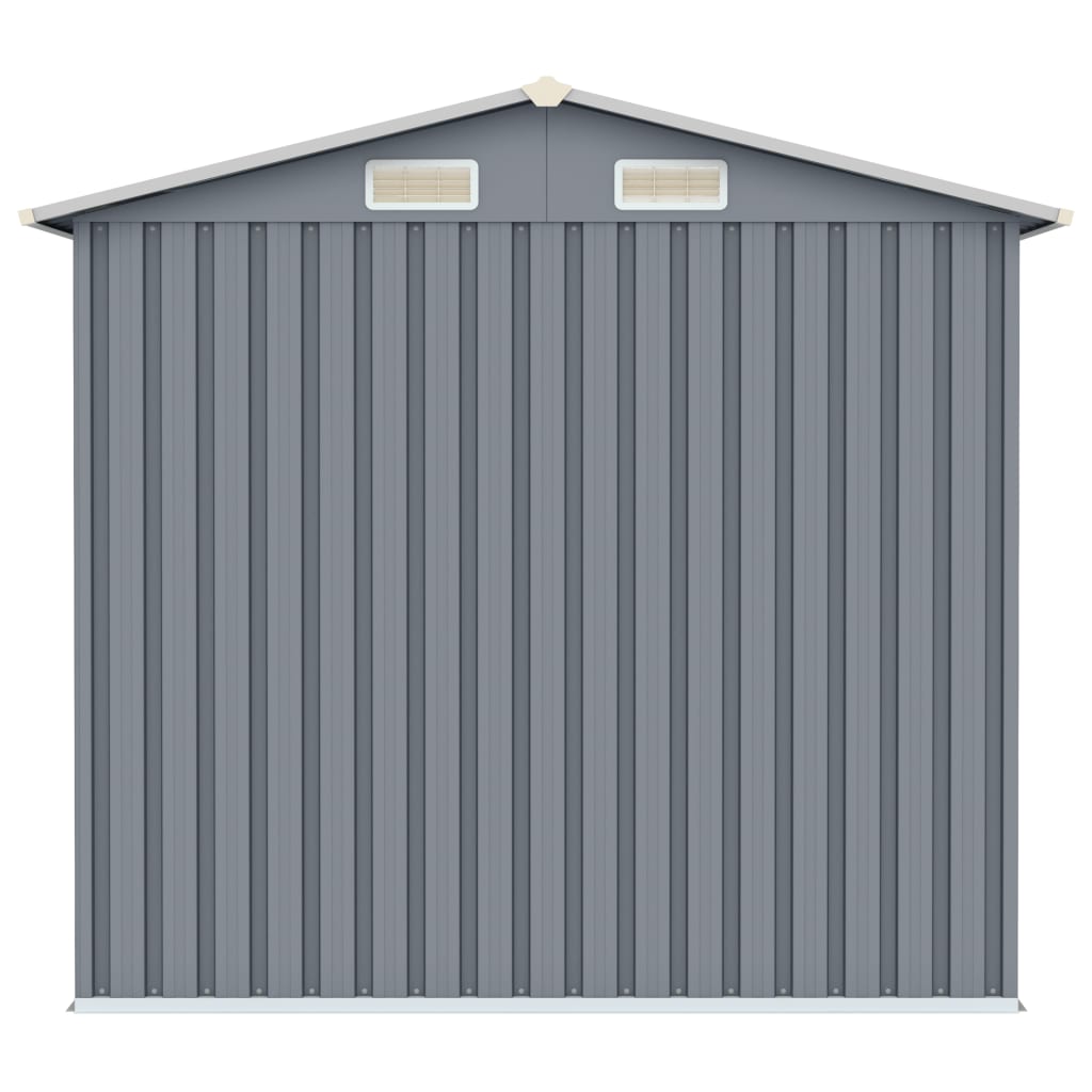 vidaXL Abri de jardin Gris 205x129x183 cm Acier galvanisé