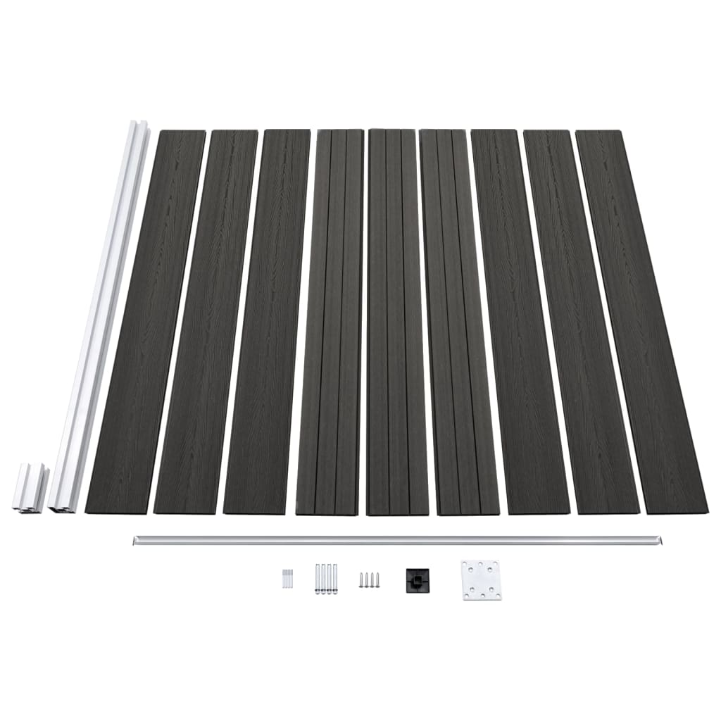 vidaXL Clôture de jardin WPC 175x186 cm Gris