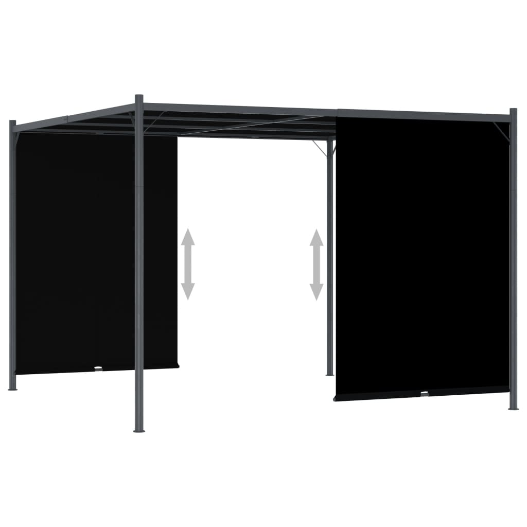 vidaXL Pergola de jardin avec toit rétractable 3x3 m Anthracite