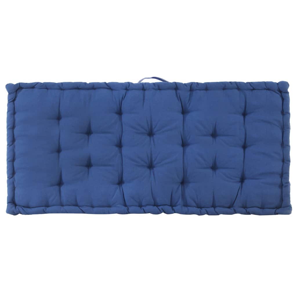 vidaXL Coussin de plancher de palette Coton 120x80x10 cm Bleu clair