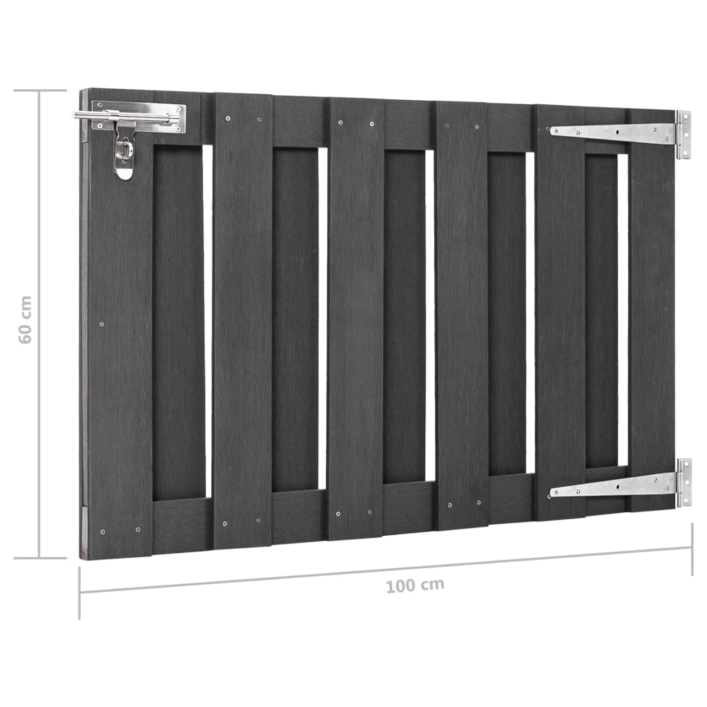 vidaXL Portillon WPC 100x60 cm Gris