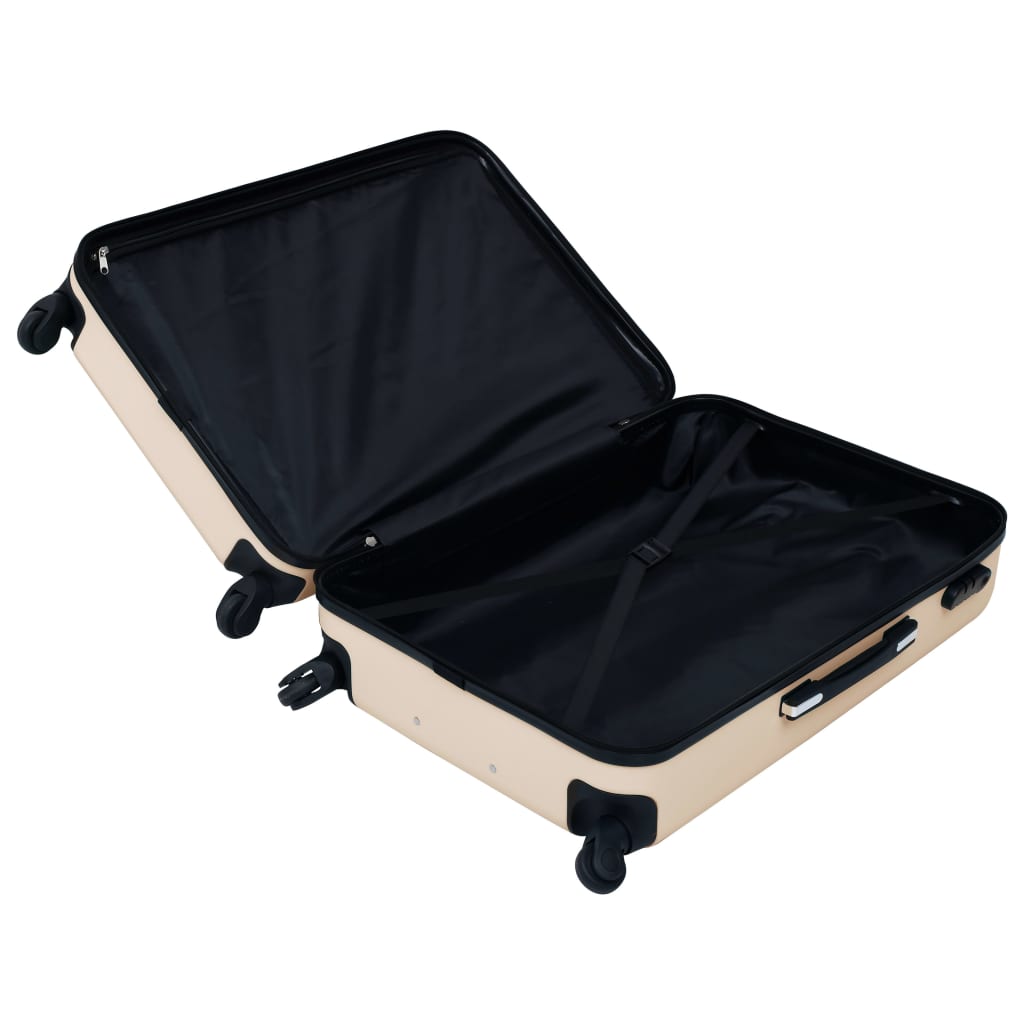 vidaXL Ensemble de valises rigides 2 pcs Doré ABS