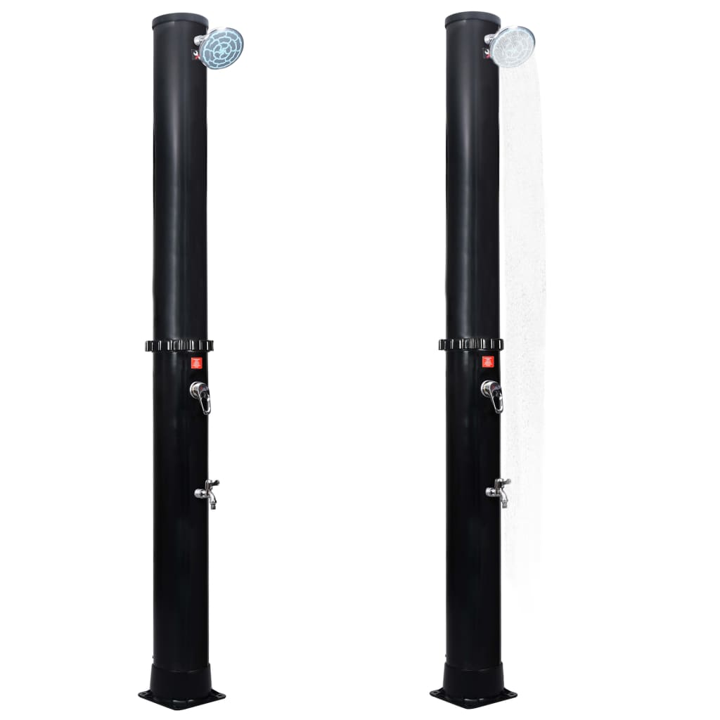 vidaXL Douche solaire d'extérieur avec pomme de douche et robinet 40 L