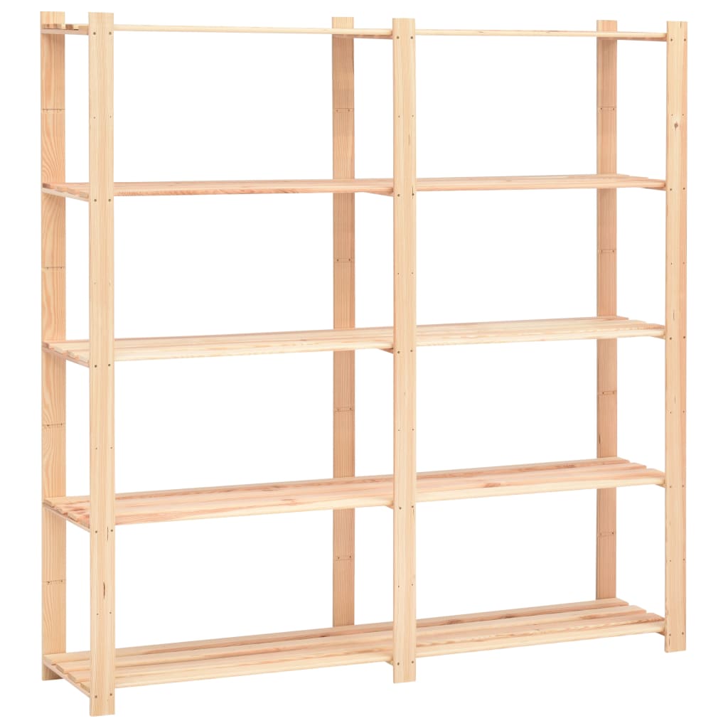 vidaXL Étagères de rangement à 5 niveaux 10pcs 170x38x170cm Pin 500 kg