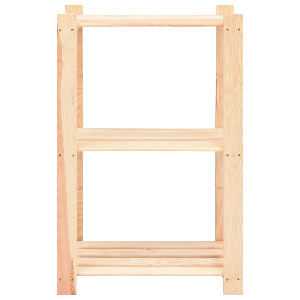 vidaXL Étagères de rangement à 3 niveaux 3 pcs 60x38x90 cm Pin 150 kg