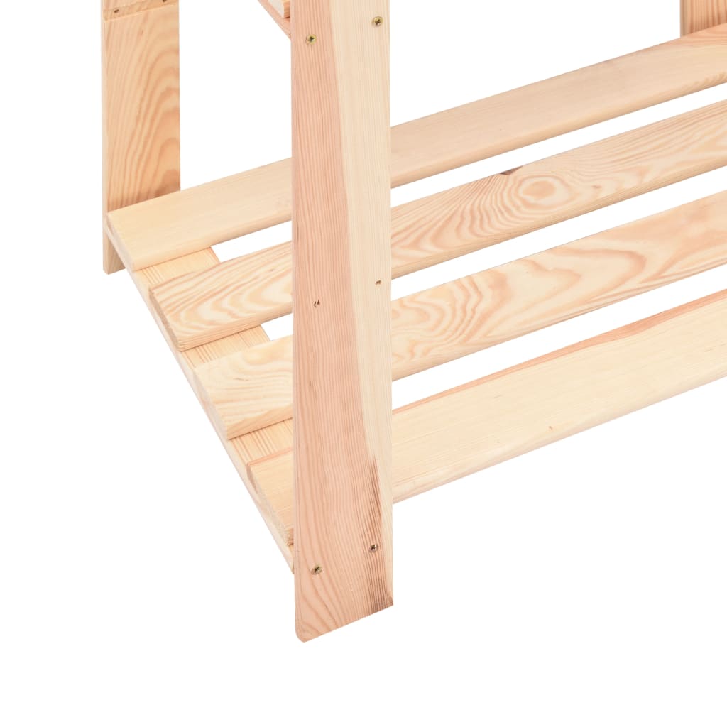 vidaXL Étagères de rangement à 3 niveaux 3 pcs 60x38x90 cm Pin 150 kg