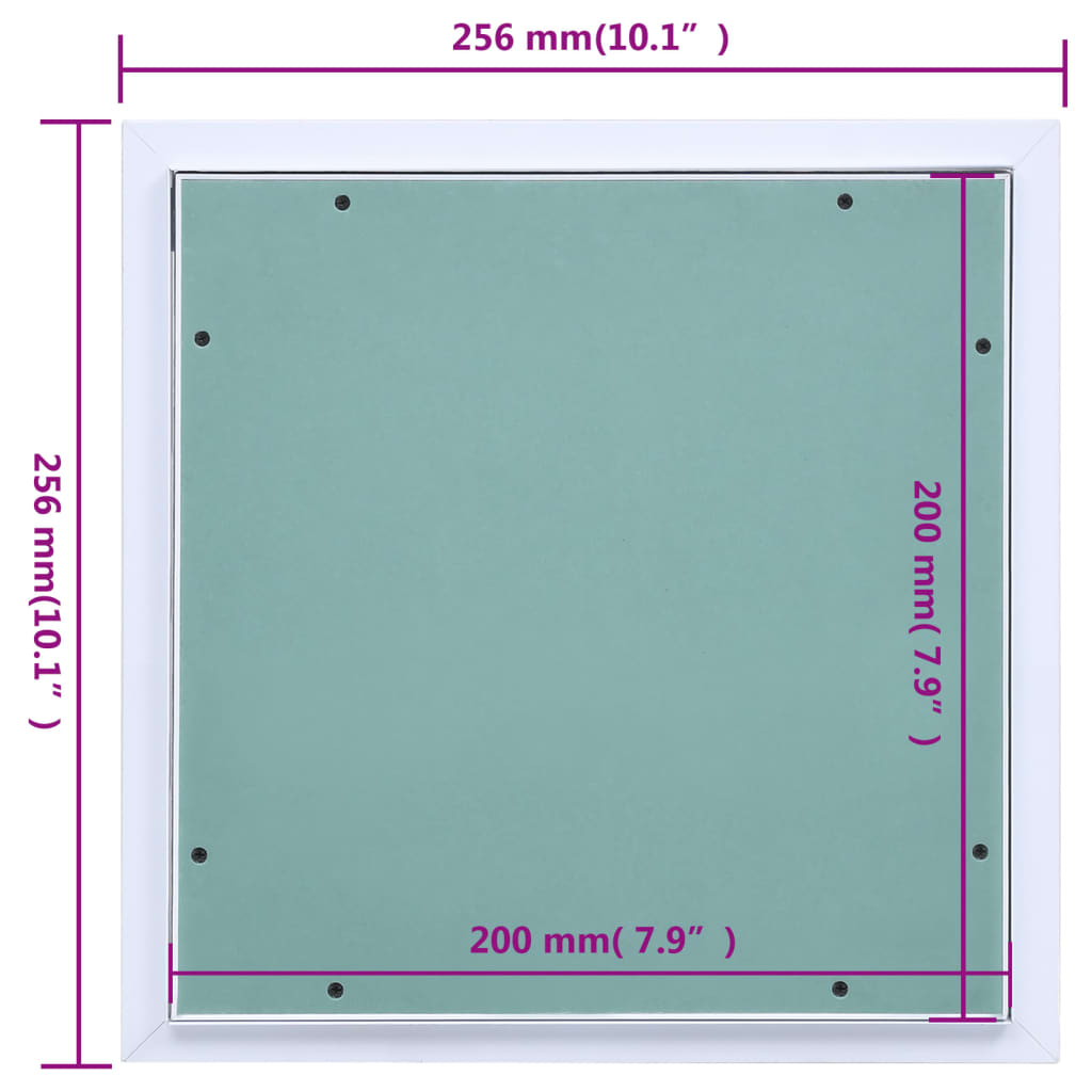 vidaXL Panneau d'accès Cadre en aluminium plaque de plâtre 200x200 mm
