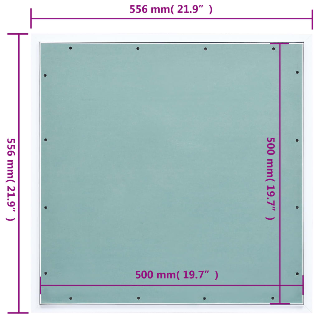 vidaXL Panneau d'accès Cadre en aluminium plaque de plâtre 500x500 mm