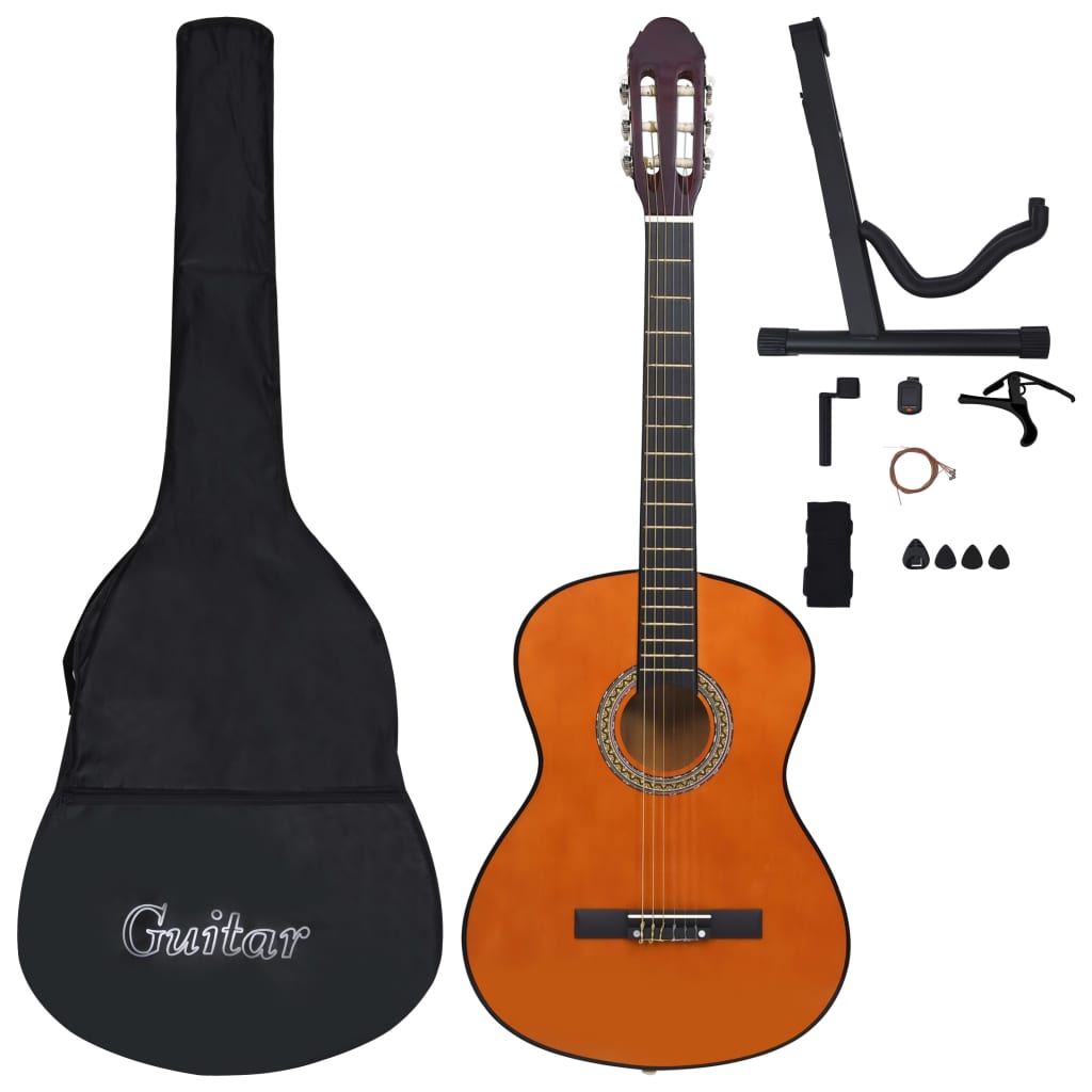 vidaXL Jeu de guitare classique pour débutants 12 pcs 4/4 39"