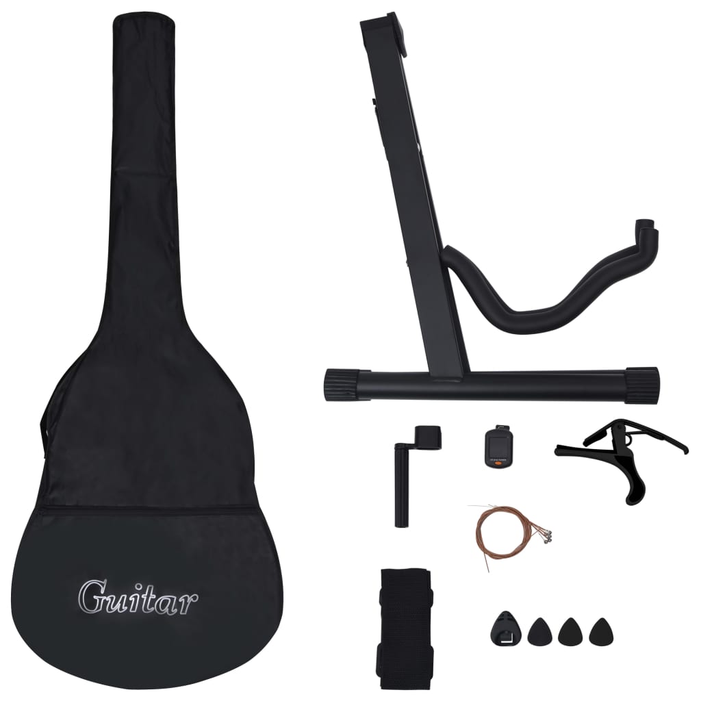 vidaXL Jeu de guitare classique pour débutants 12 pcs 4/4 39"