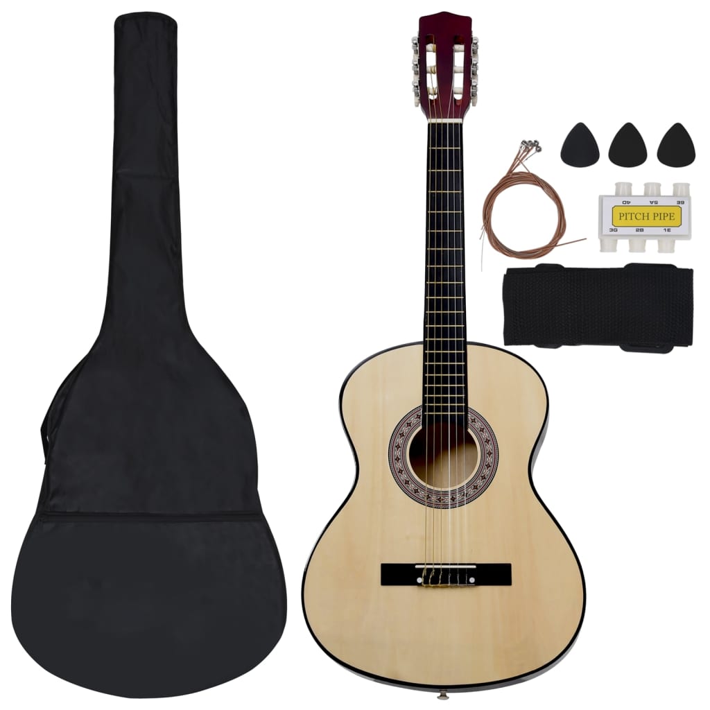 vidaXL Ensemble de guitare classique débutants et enfants 8pcs 3/4 36"