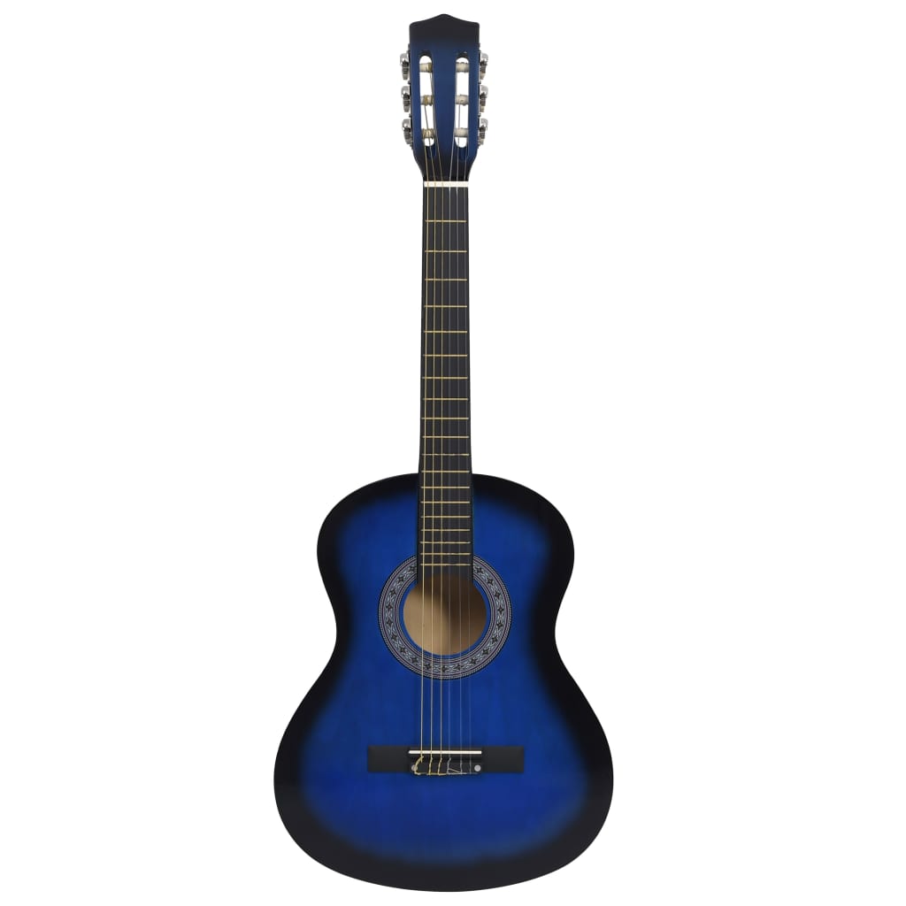vidaXL Guitare classique de débutants et enfants Bleu 3/4 36"