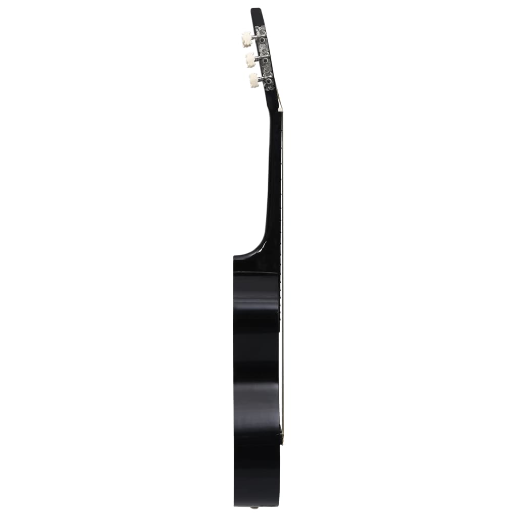vidaXL Jeu de guitare classique pour débutants 8 pcs Noir 1/2 34"