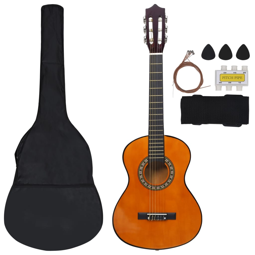 vidaXL Ensemble de guitare classique débutants et enfants 8pcs 1/2 34"