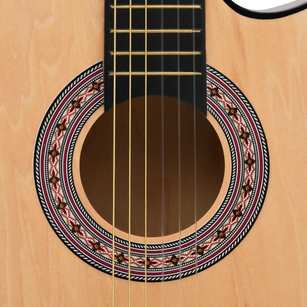 vidaXL Jeu de guitare 12 pcs acoustique pan coupé western 6 cordes 38"