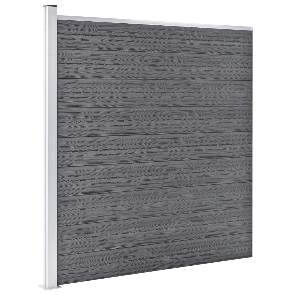 vidaXL Clôture de jardin WPC 353x186 cm Gris