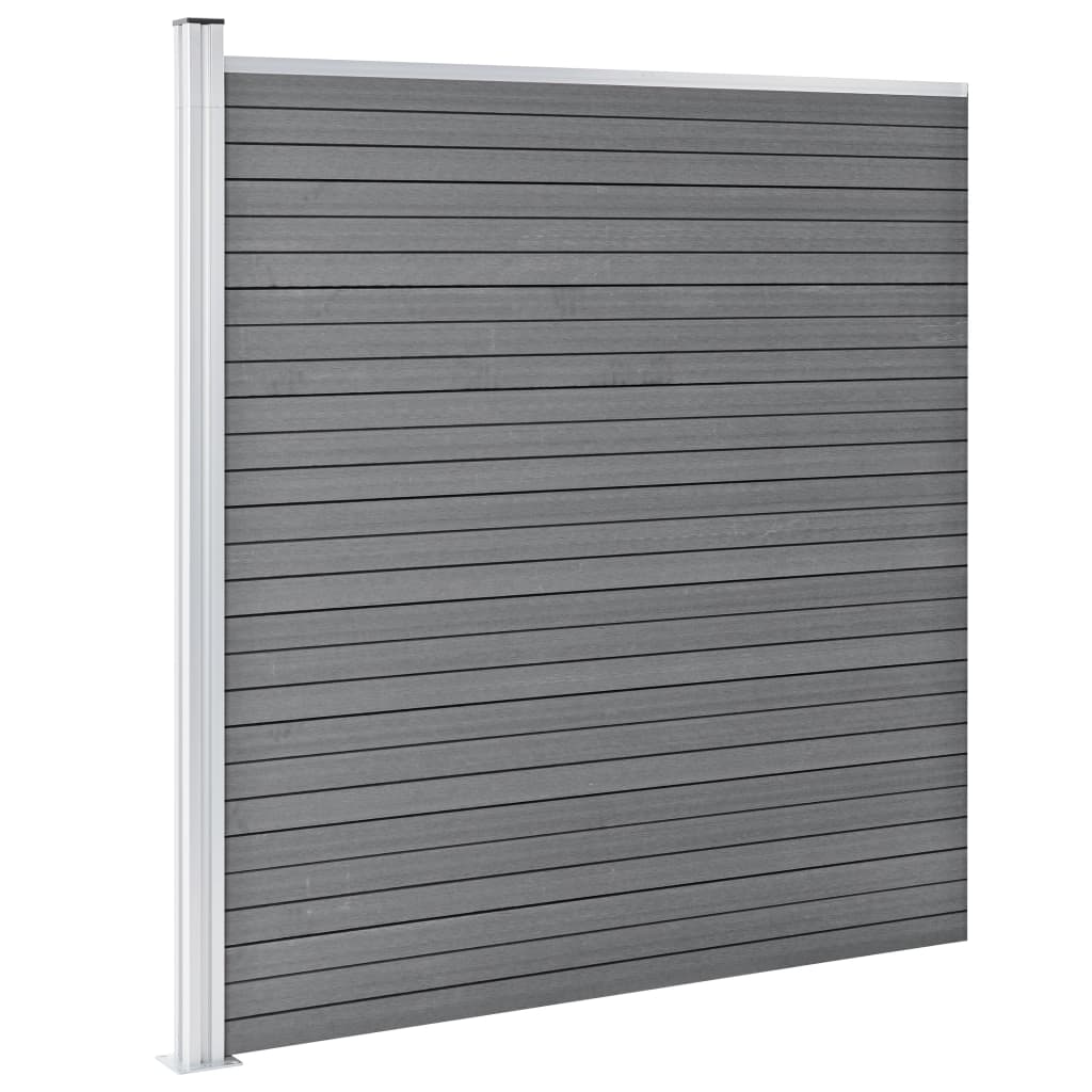 vidaXL Clôture de jardin WPC 353x186 cm Gris