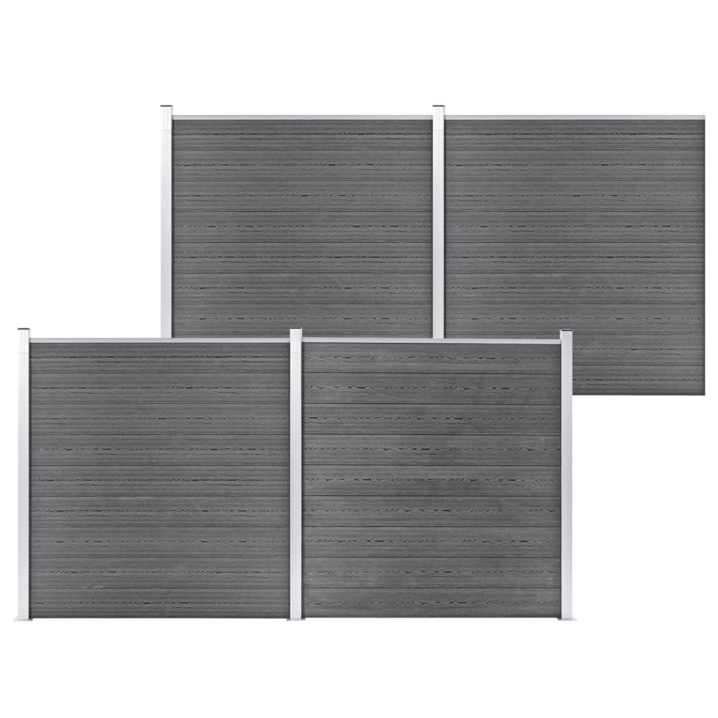 vidaXL Clôture de jardin WPC 699x186 cm Gris