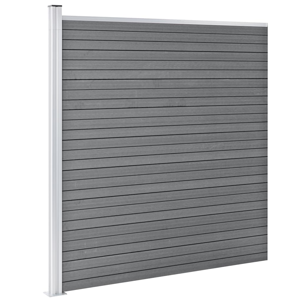 vidaXL Clôture de jardin WPC 699x186 cm Gris