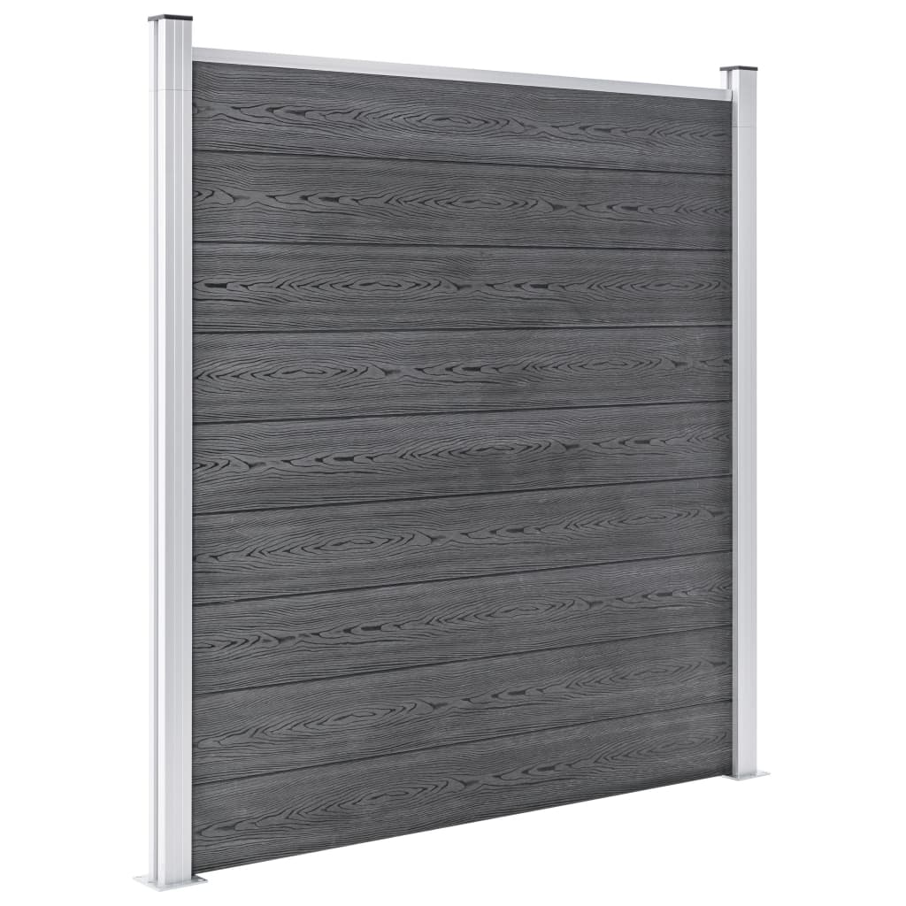 vidaXL Clôture de jardin WPC 699x186 cm Gris