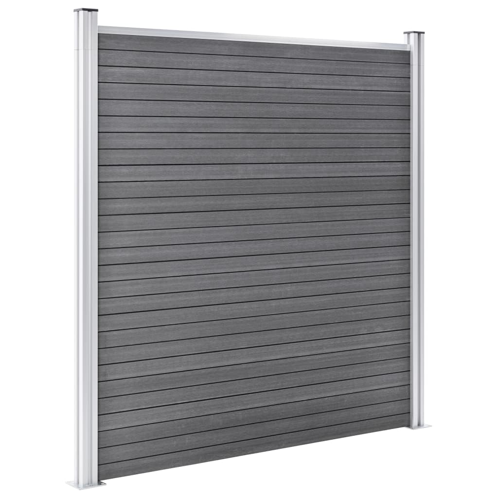 vidaXL Clôture de jardin WPC 699x186 cm Gris