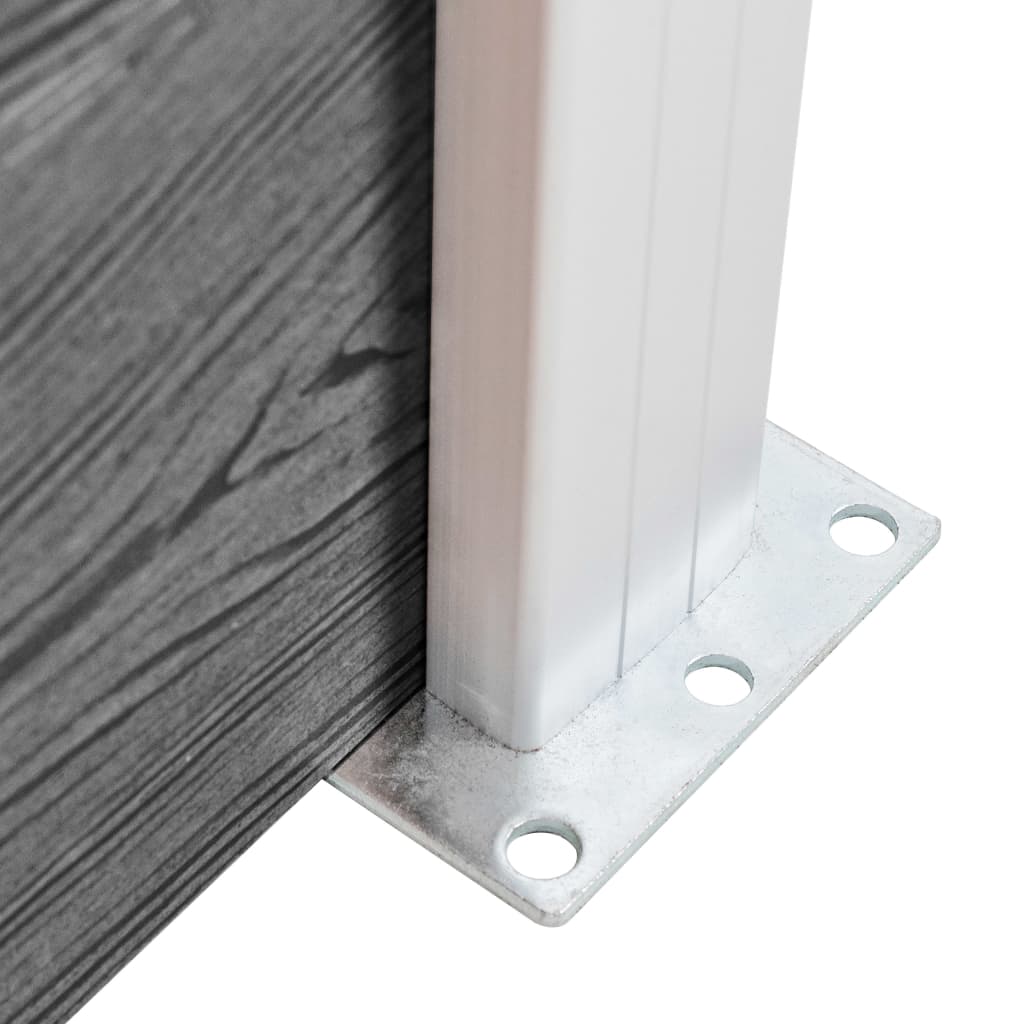 vidaXL Clôture de jardin WPC 1564x186 cm Gris