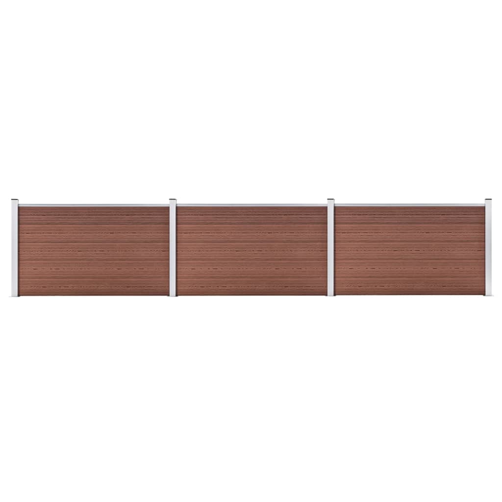 vidaXL Clôture de jardin WPC 526x106 cm Marron
