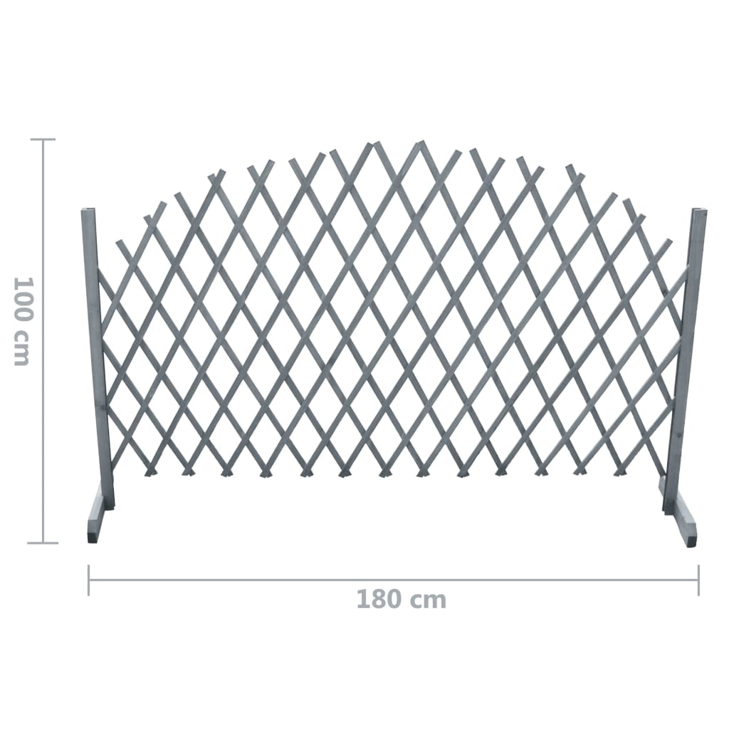 vidaXL Clôture en treillis Bois de sapin massif 1,8x1 m Gris