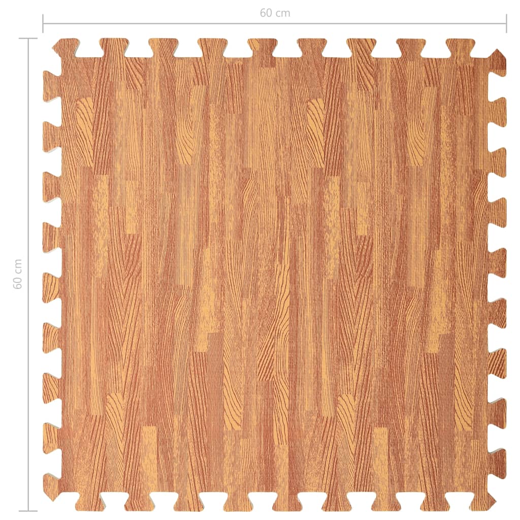 vidaXL Tapis de sol 24 pcs Grain de bois 8,64㎡ Mousse EVA
