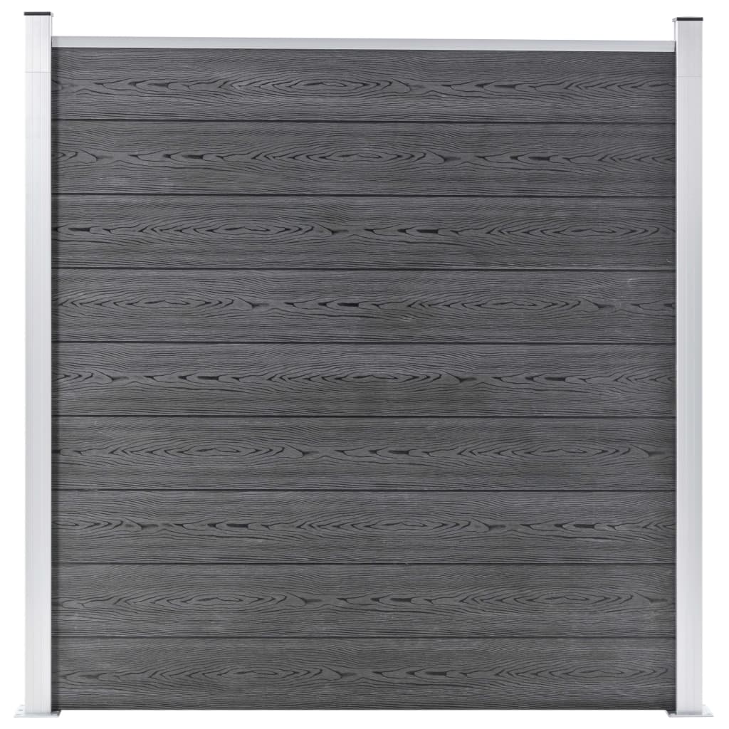 vidaXL Ensemble de clôture WPC 1 Carré + 1 Incliné 273x186 cm Gris