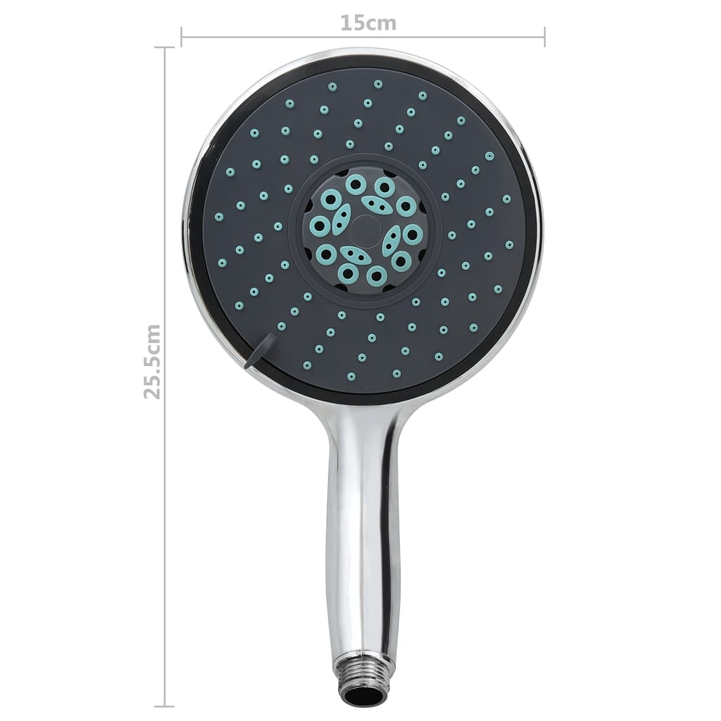 vidaXL Pomme de douche multifonctionnelle à main et tuyau 1,5 m Chrome
