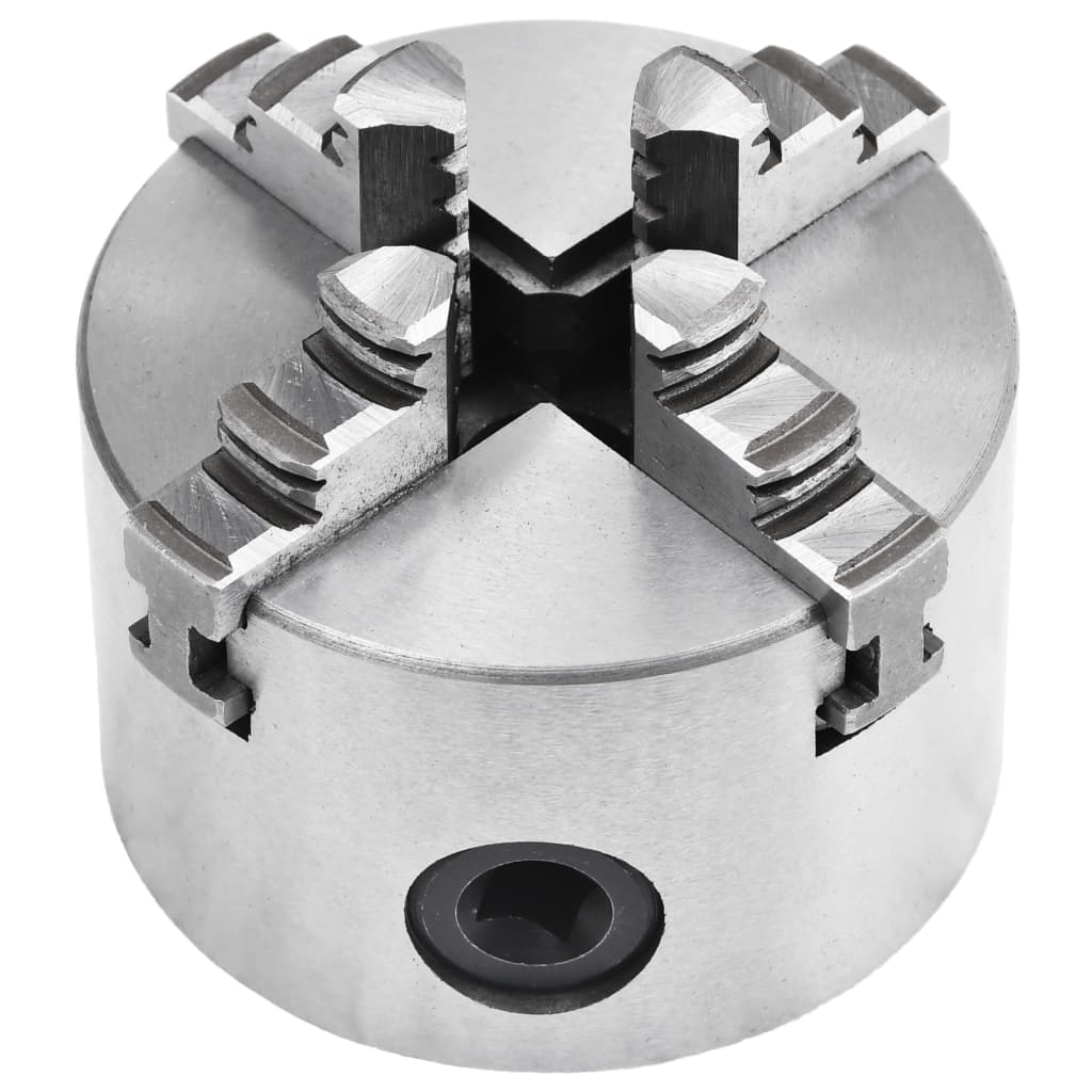 vidaXL Mandrin de tour auto-centrant à 4 mâchoires 80 mm Acier