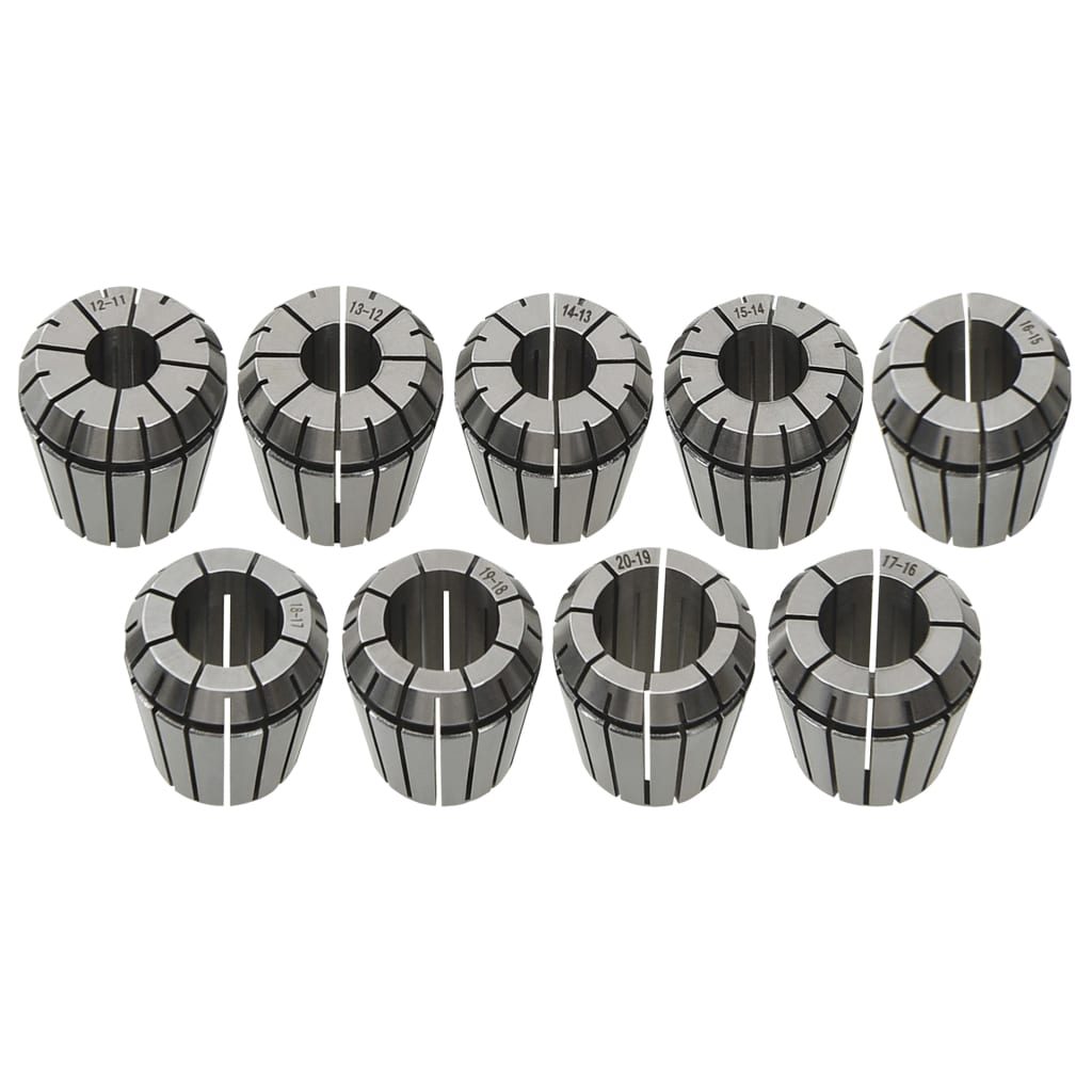 vidaXL Douilles de serrage ER32 19 pcs Ensemble d'outils de tournage