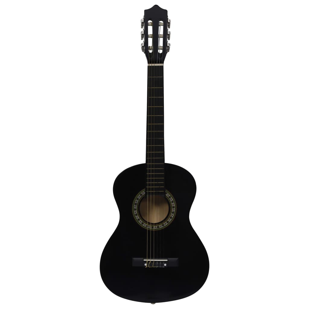 vidaXL Guitare classique avec sac de débutants et enfants Noir 1/2 34"