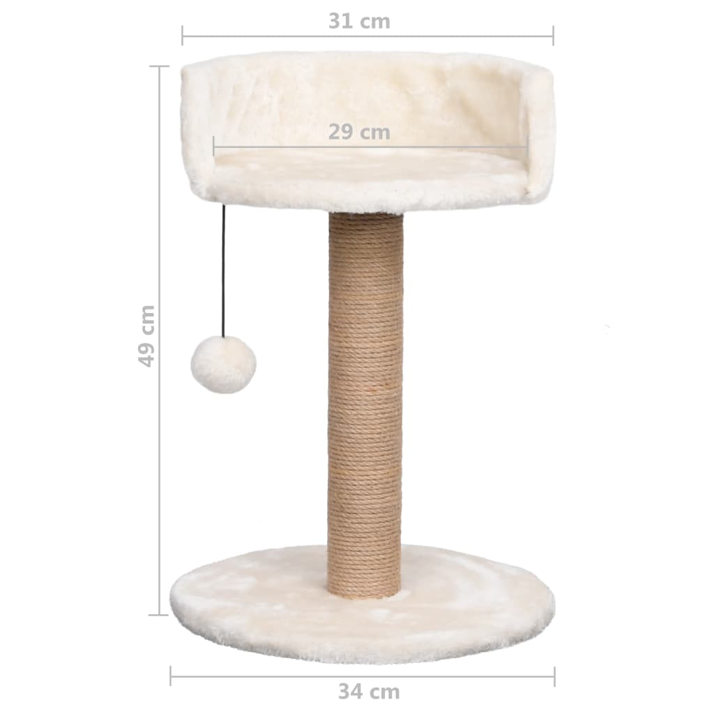 vidaXL Arbre à chat avec griffoirs 49 cm Herbiers marins