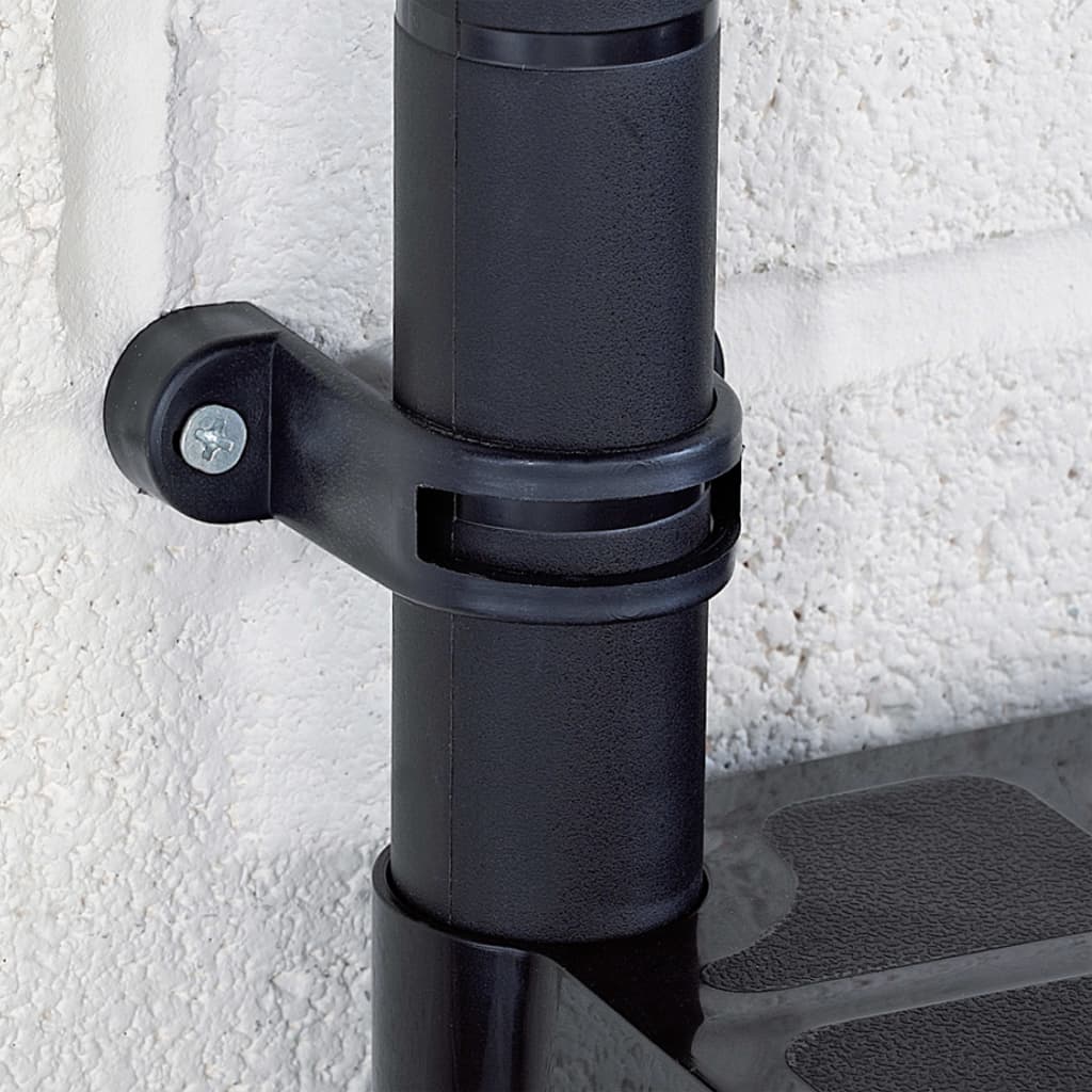 vidaXL Étagère de rangement à 4 niveaux Noir 61x30,5x130 cm Plastique