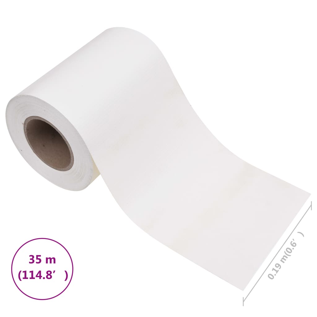 vidaXL Écran d'intimité de jardin PVC 35x0,19 m Blanc