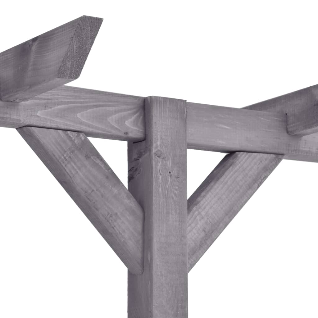 vidaXL Pergola de jardin Gris 400x40x205 cm Bois de pin imprégné