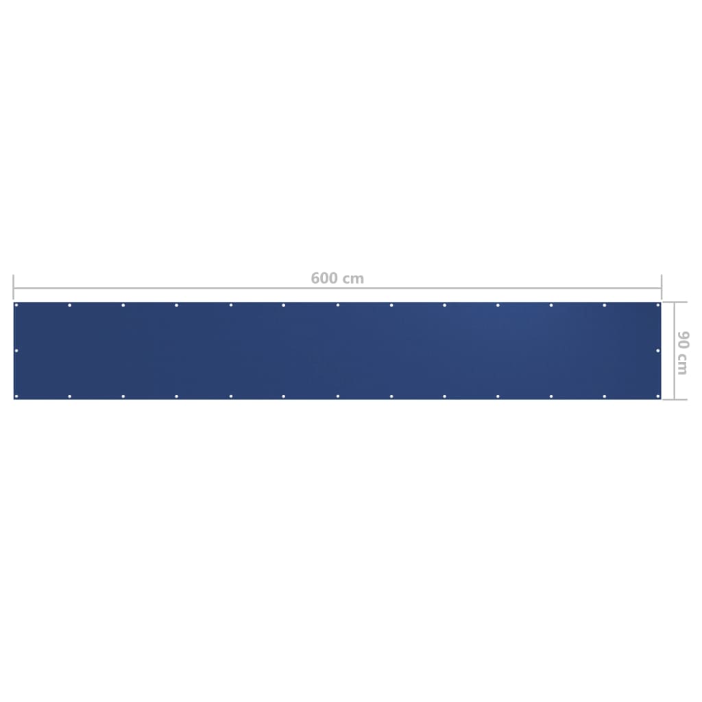 vidaXL Écran de balcon Bleu 90x600 cm Tissu Oxford
