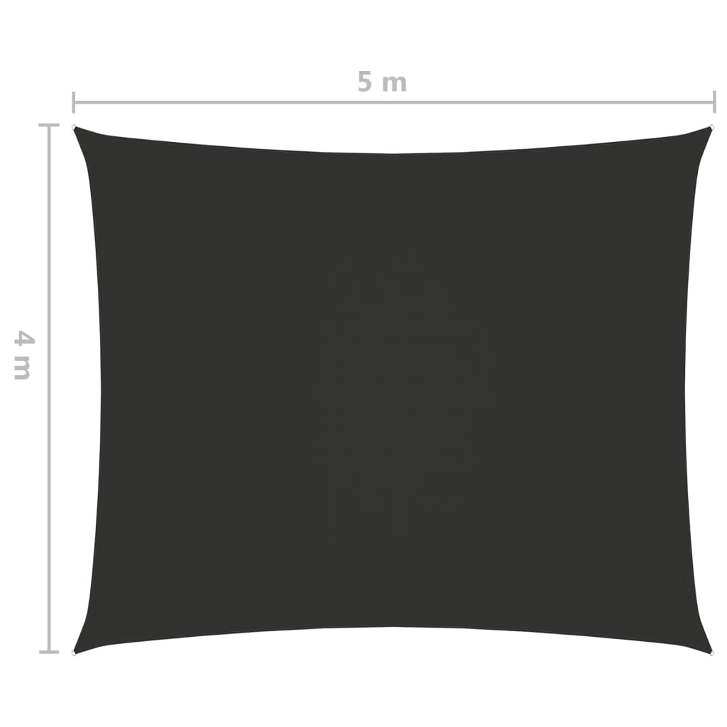 vidaXL Voile de parasol tissu oxford rectangulaire 4x5 m anthracite