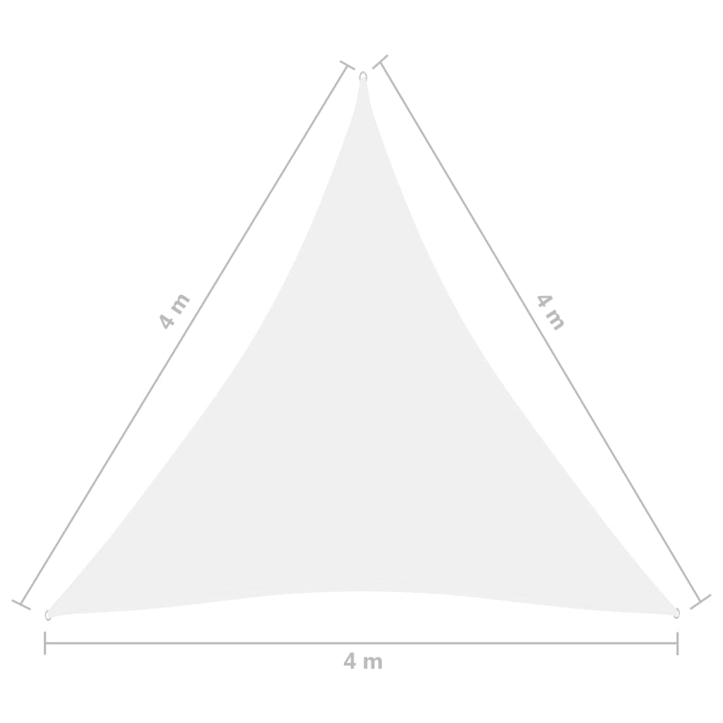 vidaXL Voile de parasol tissu oxford triangulaire 4x4x4 m blanc
